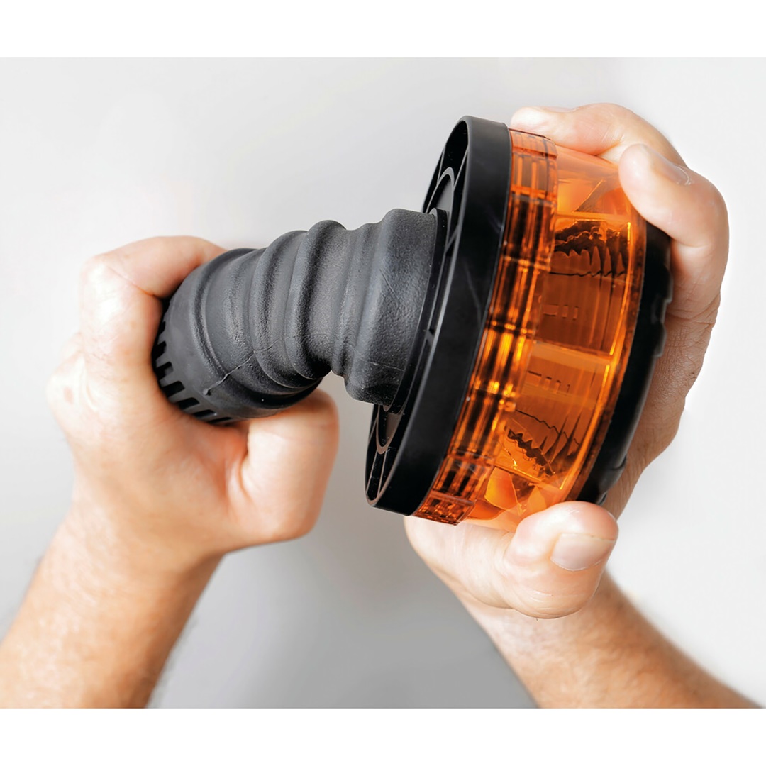 Φαρος Περιστρεφομενος 8LED RL-15 9-32V 3 Λειτουργιων Βιδωτος Ελαστικος Πορτοκαλι 145X105MM - Thumbnail 3