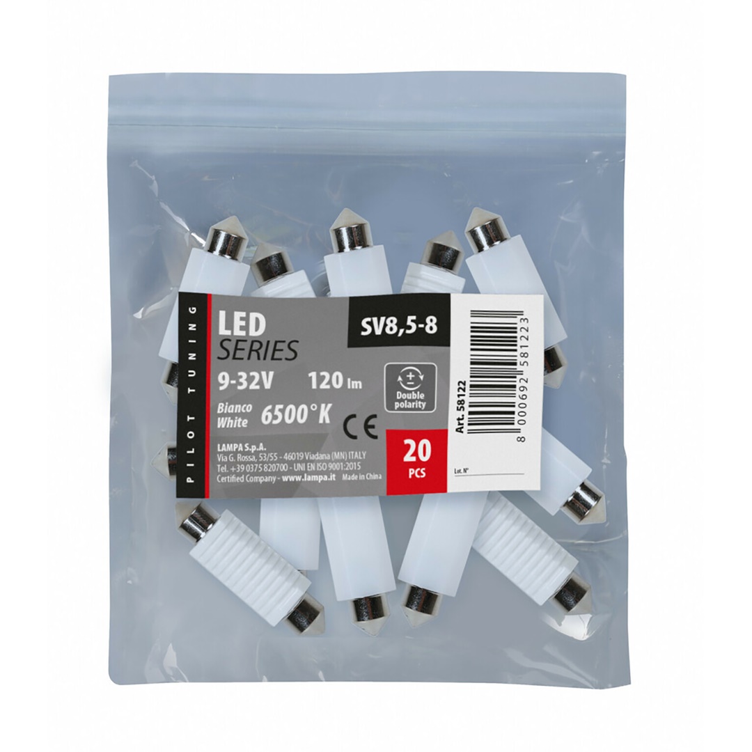Λαμπακι Πλαφονιερας 9-32V SV8,5-8 12X41MM 120LM Mega-LED Can-bus Λευκο - 20 Tem. - Thumbnail 3