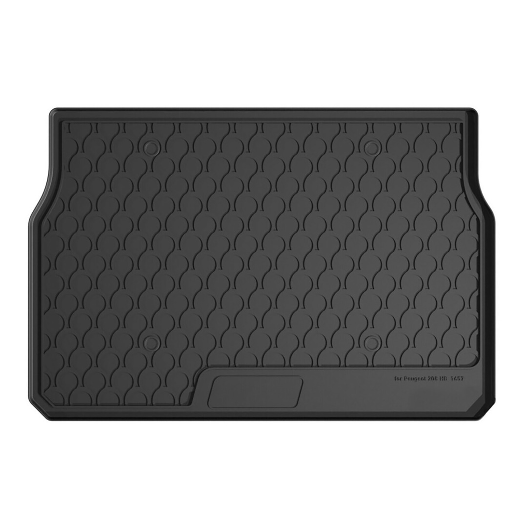 Πατακι Σκαφη Πορτ Μπαγκαζ Για Peugeot 208 5D 04/2012-10/2019 Sumisura Trunk Mat Απο Αοσμο, Μη Τοξικο, Οικολογικο Και Ανακυκλωσιμο Συνθετικο Λαστιχο Σε Μαυρο Χρωμα Με Υποδοχη Για Προεκταση L2519.8 - L2519.9 LAMPA - 1 Τεμ.θετικο Λαστιχο LAMPA - 1 Τεμ.