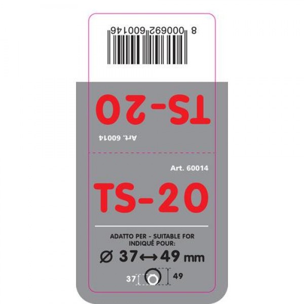 Ακρο Εξατμισης TS-20 (για Lancia Ypsilon 2011>) Φ 37-49MM - Λοξο - Thumbnail 3
