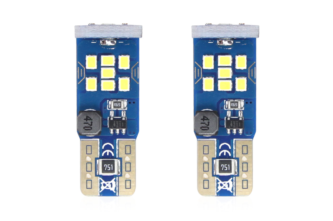 AMIO - T10 W5W 12/24V LED 21XSMD Ultrabright 2016 Can-bus Λευκο 2τεμ. (02445/AM) - Thumbnail 2