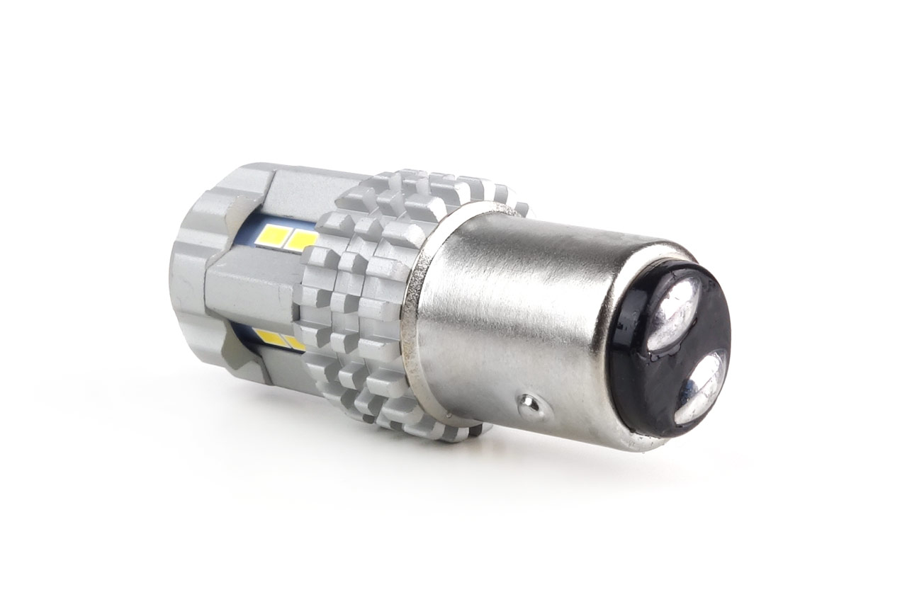 AMIO - P21/5W BAY15D 12/24V 22 LED Smd Ultrabright 3020 Canbus Λευκο 2τεμ. (02450/AM) - Thumbnail 3