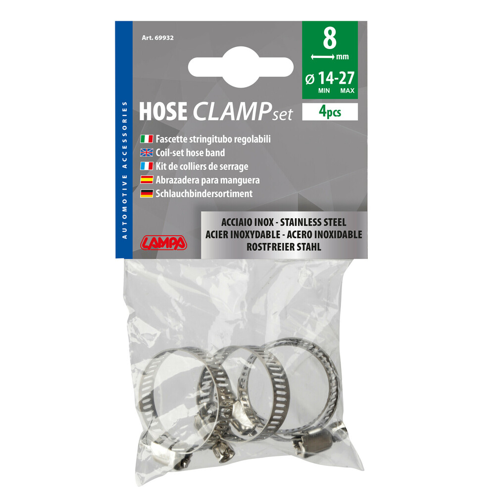 Κολιεδες Σφιγκτηρες Υψους 8MM & Διαμετρου 14>27MM Απο Ανοξειδωτο Ατσαλι 4 Τεμ - Thumbnail 2