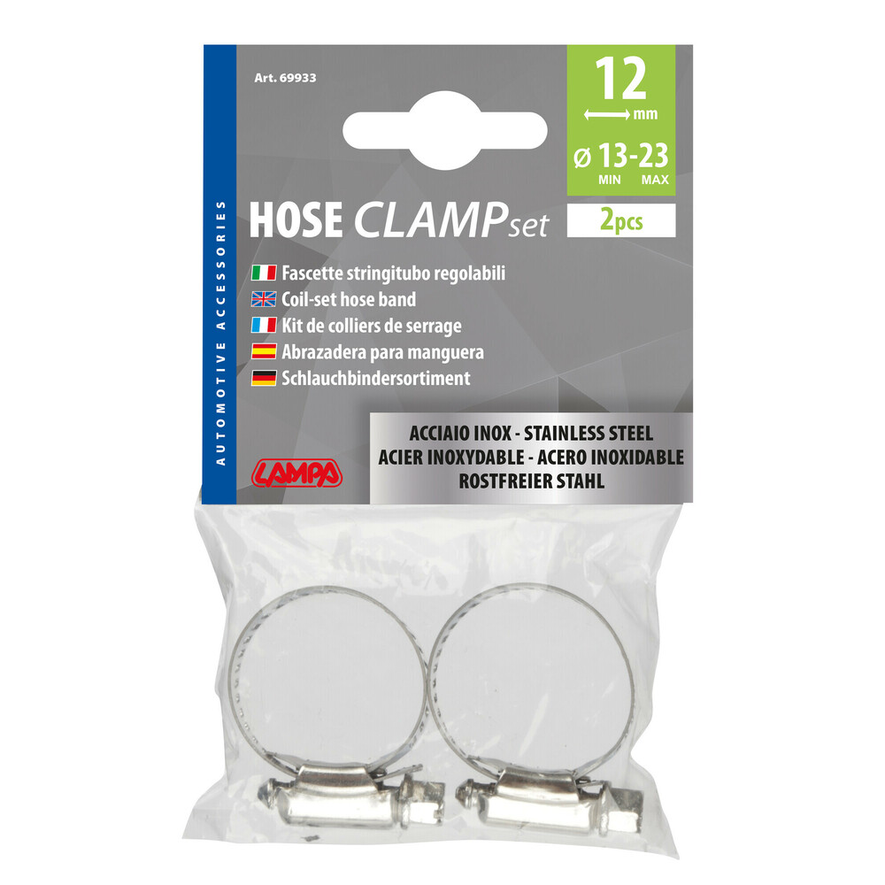 Κολιεδες Σφιγκτηρες Υψους 12MM & Διαμετρου 13>23MM Απο Ανοξειδωτο Ατσαλι 2 Τεμ. - Thumbnail 2