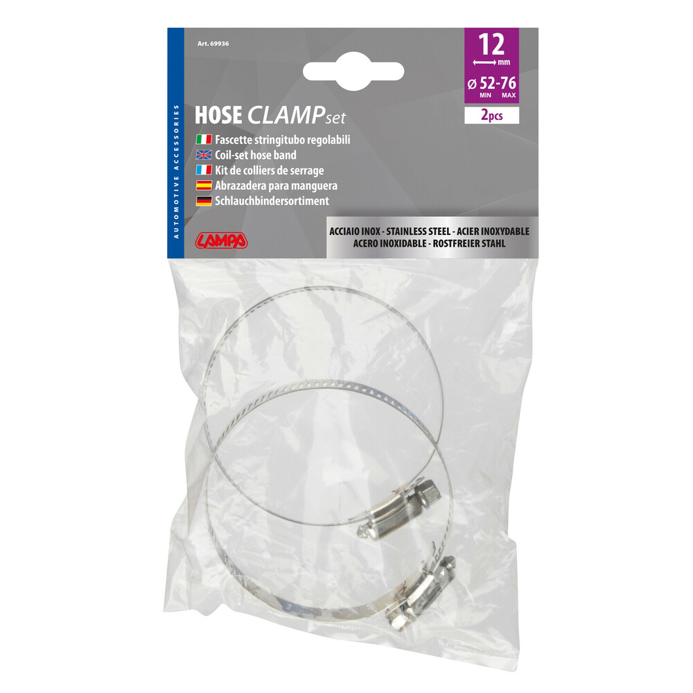 Κολιεδες Σφιγκτηρες Υψους 12MM & Διαμετρου 52>76MM Απο Ανοξειδωτο Ατσαλι 2 Τεμ. - Thumbnail 2