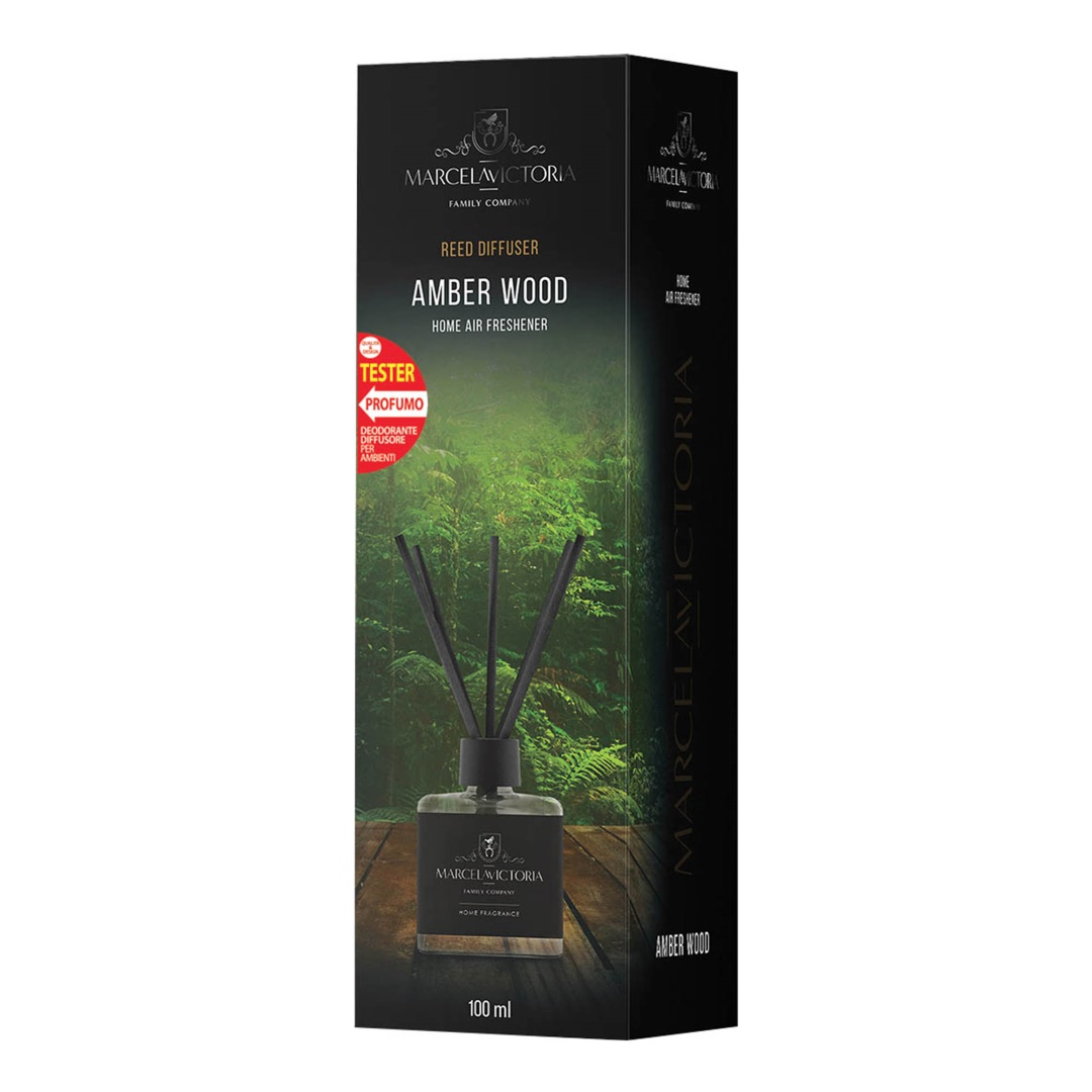 Αρωματικο Χωρου 100ML Με Sticks - Amber Wood - Thumbnail 2