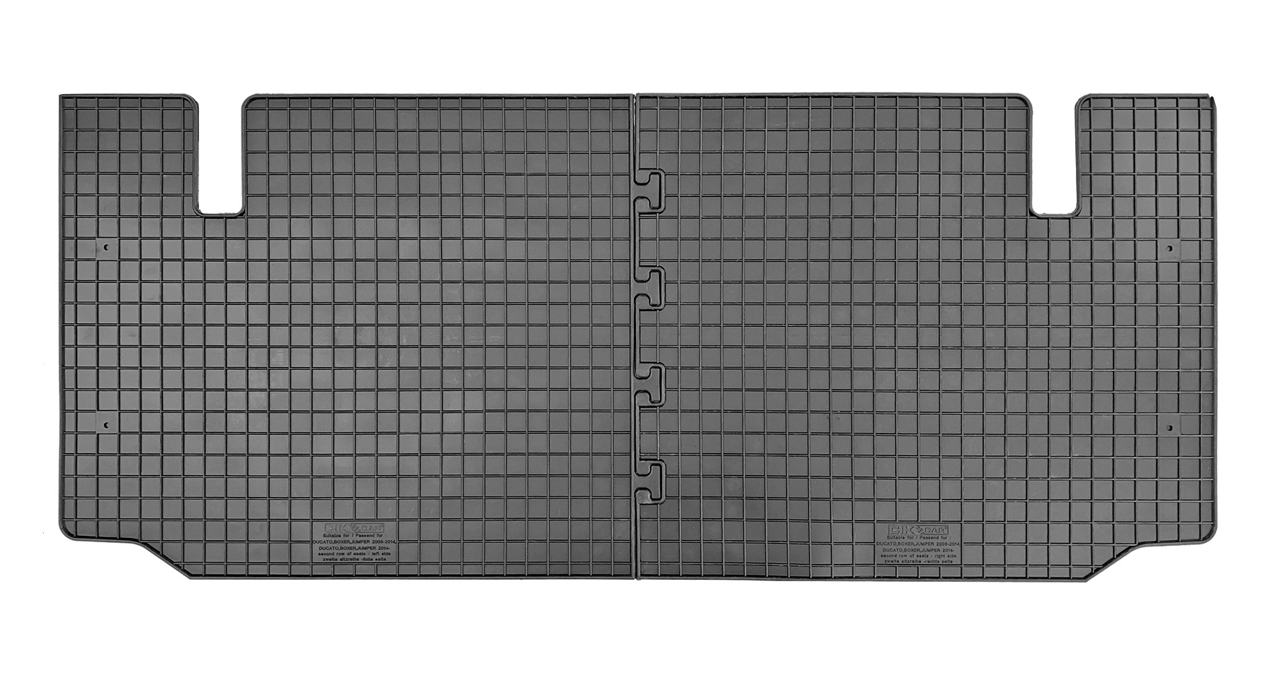 Cik - ΠΑΤΑΚΙΑ ΑΥΤΟΚΙΝΗΤΟΥ ΑΠΟ ΛΑΣΤΙΧΟ ΓΙΑ CITROEN JUMPER / FIAT DUCATO / PEUGEOT BOXER 2006+ (2Η ΣΕΙΡΑ ΚΑΘΙΣΜΑΤΩΝ) ΣΕ ΜΑΥΡΟ ΧΡΩΜΑ ΧΩΡΙΣ ΚΟΥΜΠΩΜΑΤΑ - 2 ΤΕΜ. (RM.CI.0034/CK)