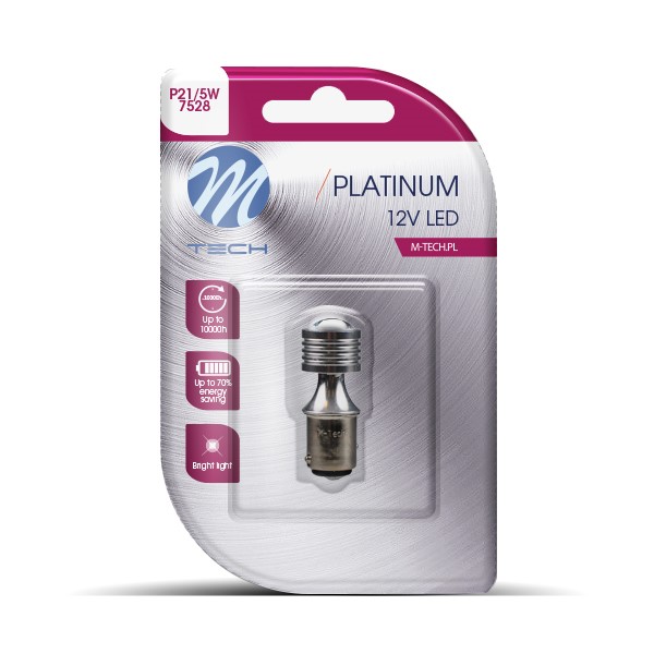 P21/5W 12V BAY15S 2,2W 4XHP LED Osram Λευκο Blister 1τεμ. M-TECH