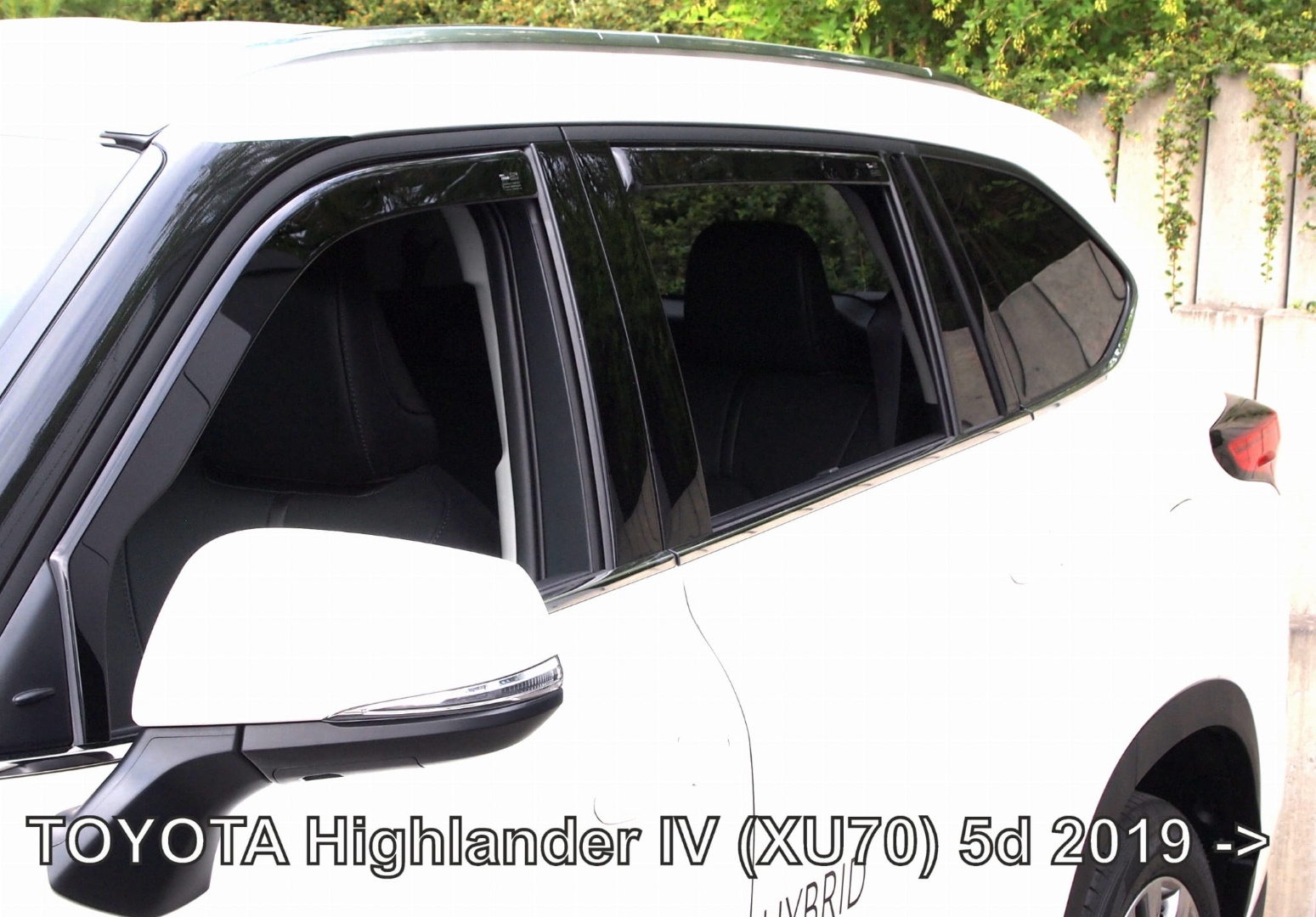 Ανεμοθραυστες Για Toyota Highlander (XU70) 5D 2019+ Σετ Αυτοκινητου Απο Ευκαμπτο Φιμε Πλαστικο HEKO - 4 Τεμ.