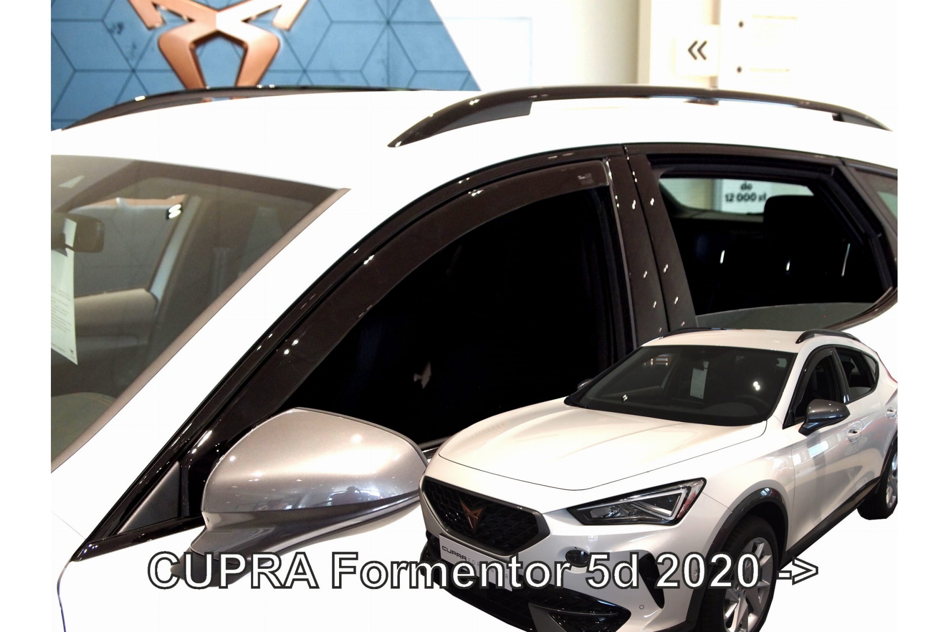 Ανεμοθραυστες Για Mercedes Eqc N293 5D 2019+ / Cupra Formentor 5D 2020+ Αυτοκινητου Απο Ευκαμπτο Φιμε Πλαστικο HEKO - 2 Τεμ.