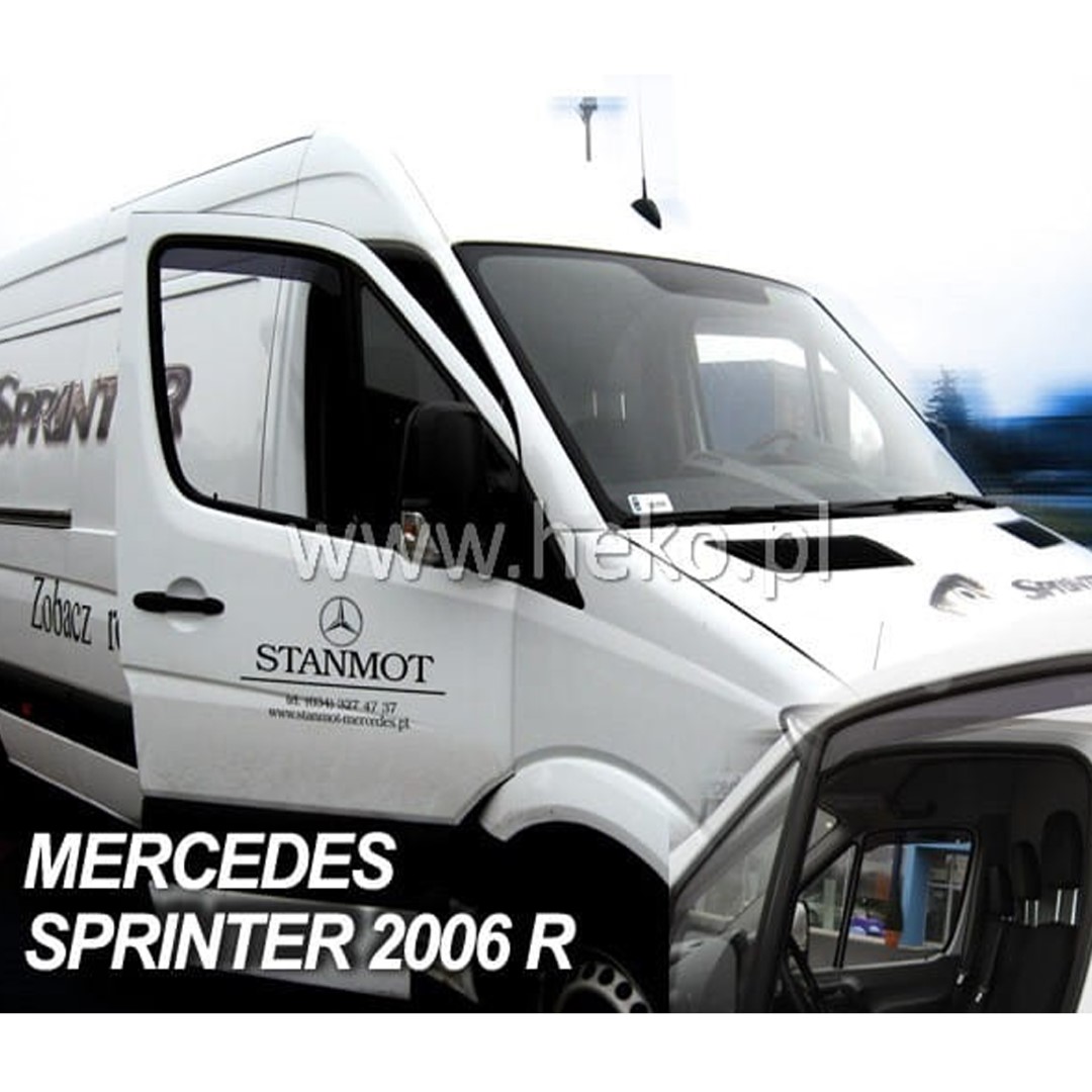 Ανεμοθραυστες Για Mercedes Sprinter W906 2006-2018 (κοντο) Ζευγαρι Απο Ευκαμπτο Φιμε Πλαστικο HEKO - 2 Τεμ.