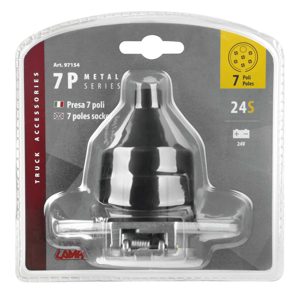 Πριζα Κοτσαδορου Μεταλλικη Ασημι 24S 24V 7PIN Iso 3731 - Thumbnail 5