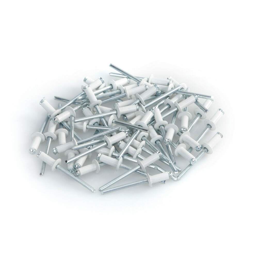Πριτσινια Αλουμινιου 4,8X12MM (βαθος Τρυπας 2-6MM/ Εσωτερικη Διαμετρο 5,3MM) Λευκα 50τεμ