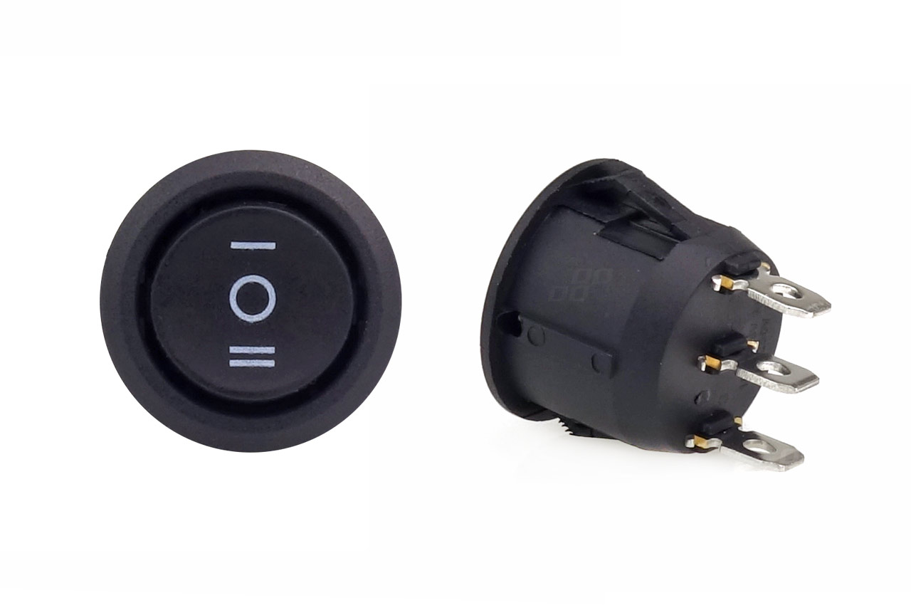 AMIO - Διακοπτης Στρογγυλος 3 Θεσεων 12V 2CM BU03 - 1τεμ. (02463/AM) - Thumbnail 2