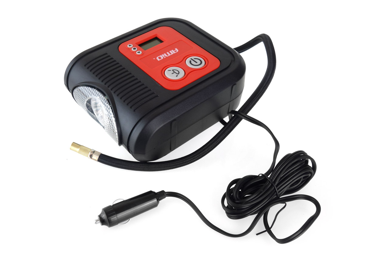 AMIO - Κομπρεσερ Αερα Ελαστικων Ψηφιακο 12V 150PSI 10BAR Με LED Φακο & Καλωδιο 300CM - 1 Τεμ. (02380/AM) - Thumbnail 5