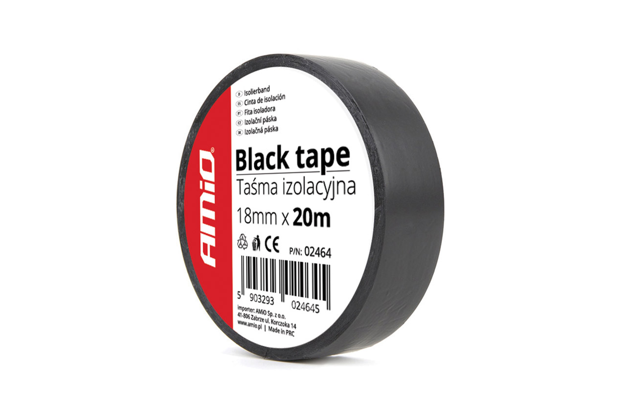 Amio - ΜΟΝΩΤΙΚΗ ΤΑΙΝΙΑ ΜΑΥΡΗ 19MM - 20M - 1 τεμ. (02464/AM)