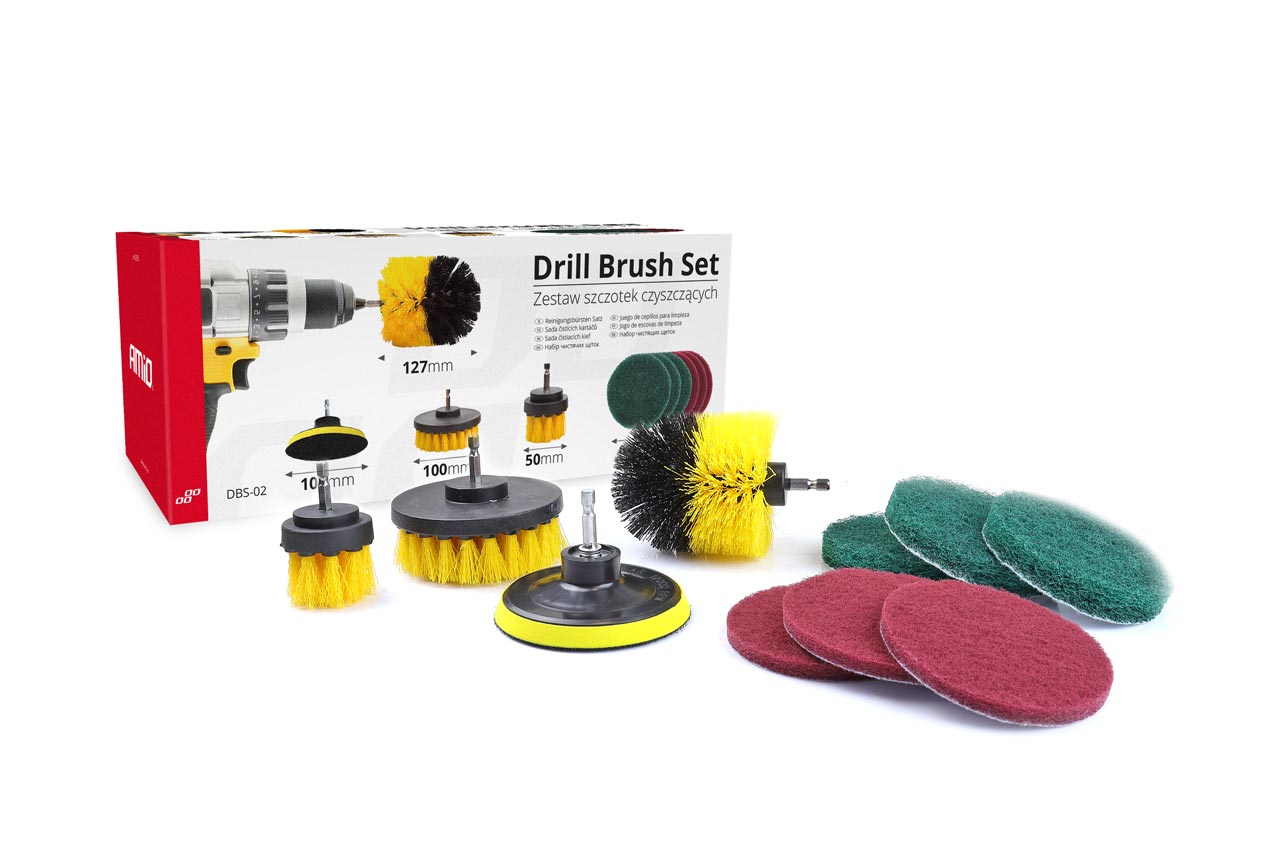 Amio - ΒΟΥΡΤΣΕΣ ΚΑΘΑΡΙΣΜΟΥ ΚΑΙ ΓΥΑΛΙΣΜΑΤΟΣ ΣΕΤ 10ΤΕΜ ΓΙΑ ΔΡΑΠΑΝΟ DBS-02 (02593/AM)