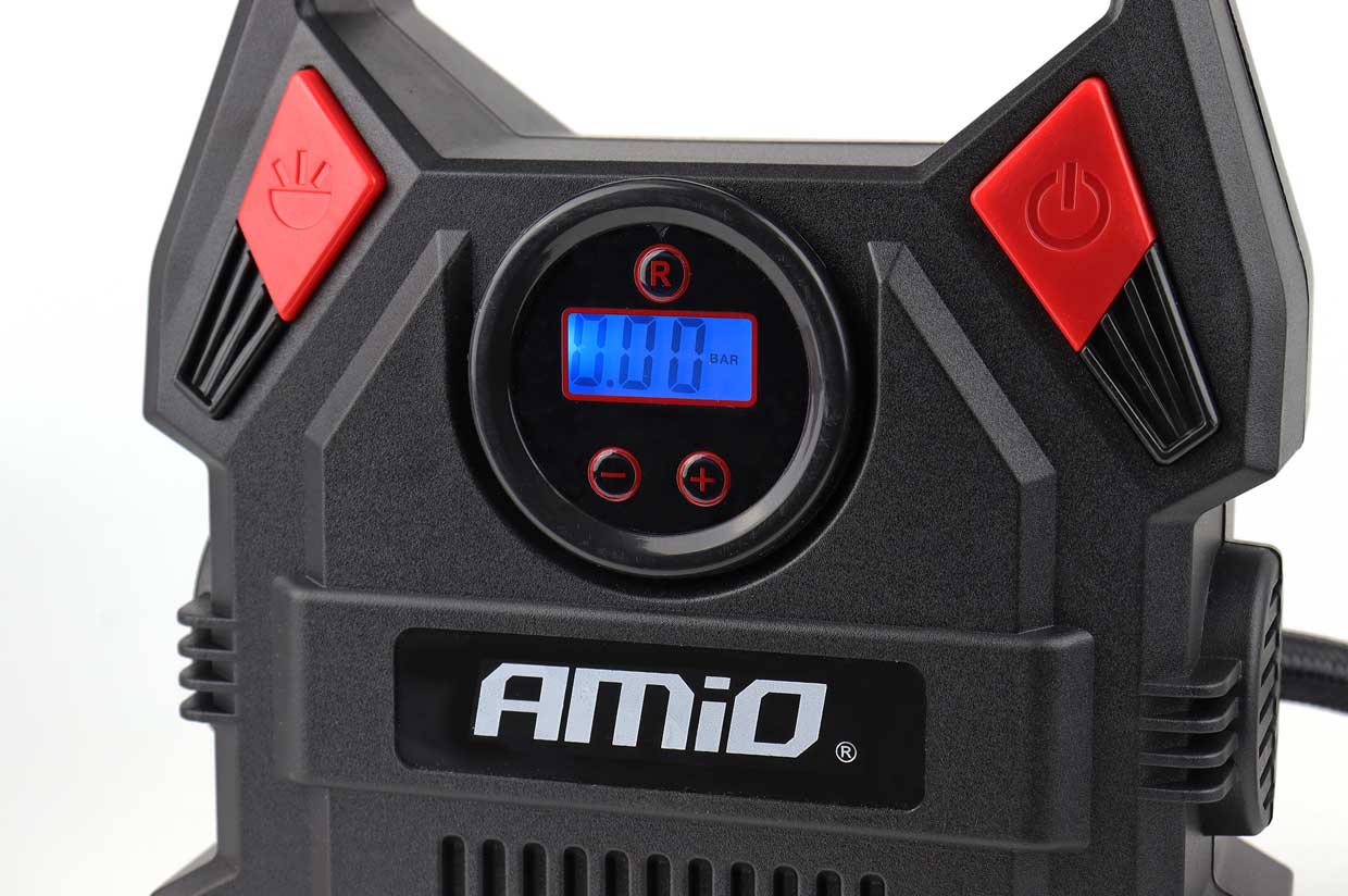 AMIO - Κομπρεσερ Αερα 12V 10BAR/150PSI Με 3 Ανταπτορες Και Ψηφιακη Ενδειξη ACOMP-17 AMIO - 1 Τεμ. (02642/AM) - Thumbnail 4