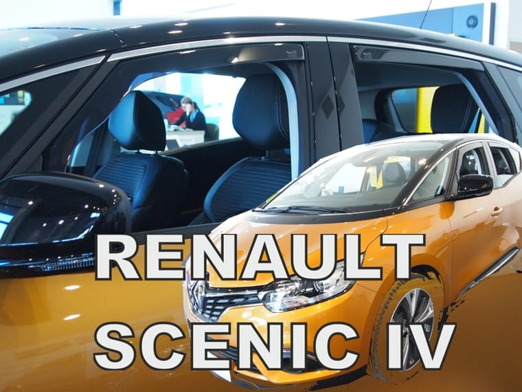 Ανεμοθραυστες Για Renault Scenic 5D 2017+ Σετ Αυτοκινητου Απο Ευκαμπτο Φιμε Πλαστικο HEKO - 4 Τεμ.