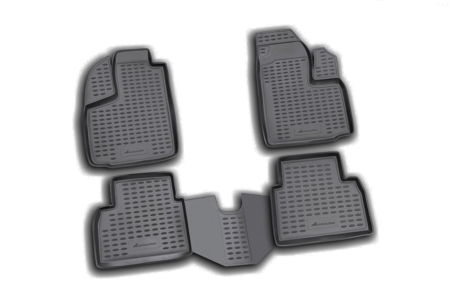 ΠΑΤΑΚΙΑ ΣΕ ΣΚΑΦΗ TPE ΛΑΣΤΙΧΟ ΓΙΑ FIAT DOBLO 11/2000-12/2009  ΣΕ ΜΑΥΡΟ ΧΡΩΜΑ NOVLINE - 4 ΤΕΜ.