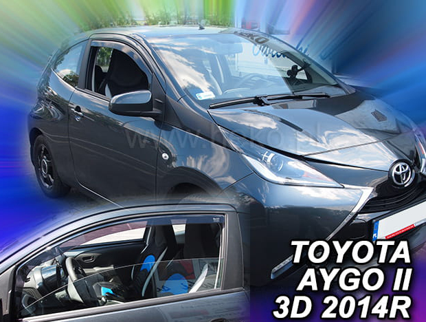Ανεμοθραυστες Για Toyota Aygo 3D 2014+ Ζευγαρι Αυτοκινητου Απο Ευκαμπτο Φιμε Πλαστικο HEKO - 2 Τεμ.