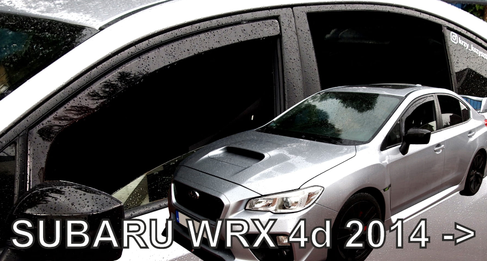 Ανεμοθραυστες Για Subaru Wrx 4D 2014+ Ζευγαρι Απο Ευκαμπτο Φιμε Πλαστικο HEKO - 2 Τεμ.