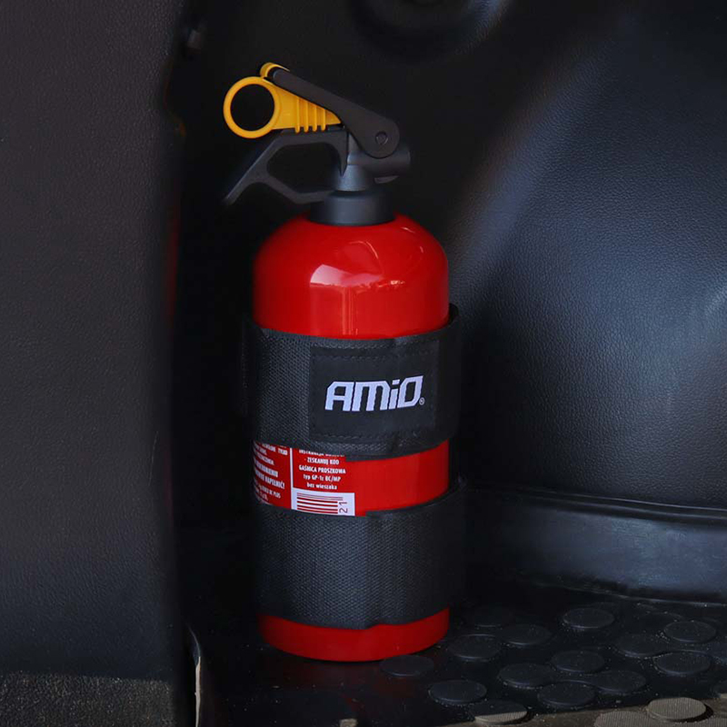 AMIO - Ιμάντες Με Διάσταση 59 X 5 Cm Και Velcro Αυτοκόλλητα Με Διάσταση 10 X 5 Cm Σε Μαύρο Χρώμα Για Στήριξη Πυροσβεστήρα - 2 Τεμ. (02498/AM) - Thumbnail 6