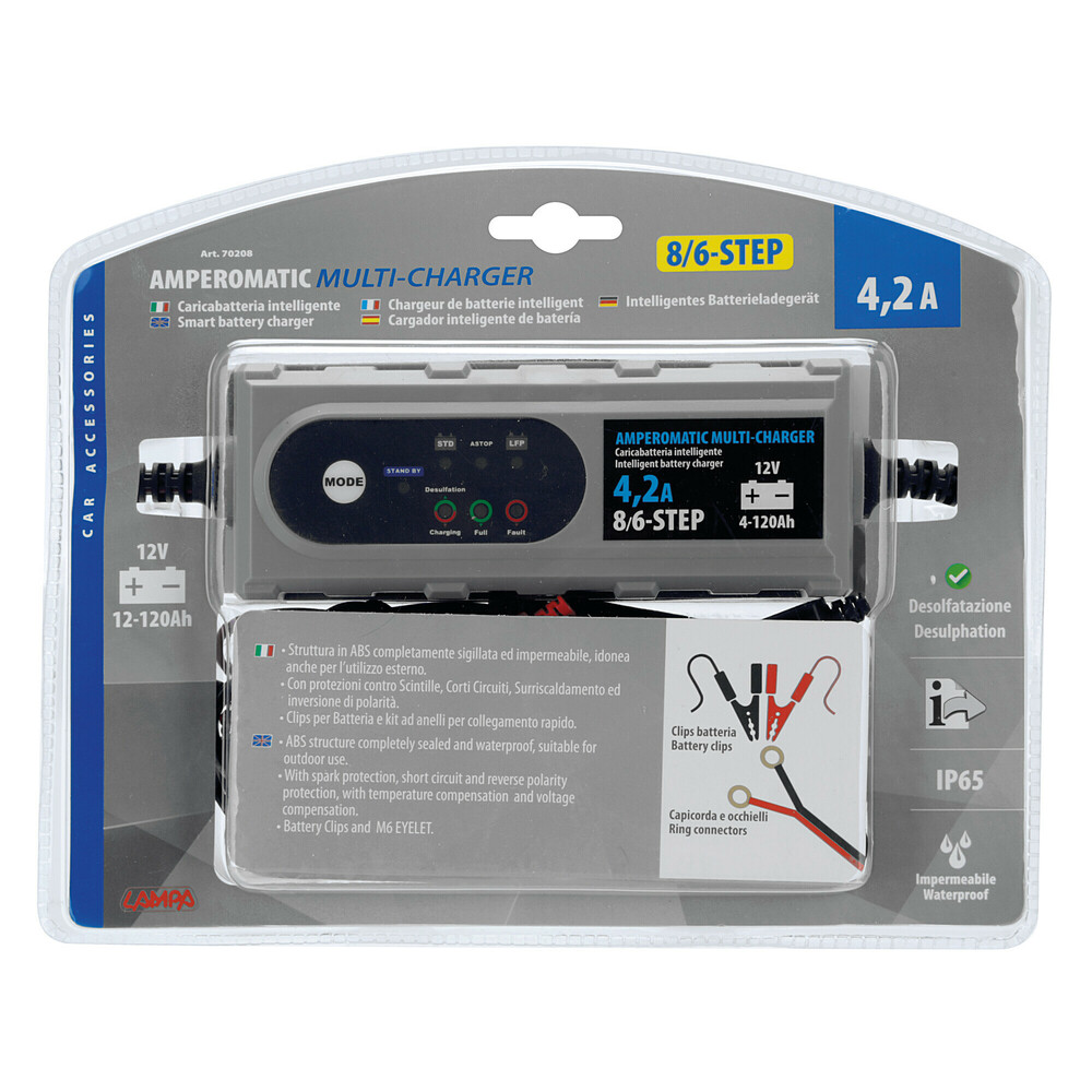 Φορτιστης Μπαταριας Amperomatic Multi-charger 12V 4,2A 4>120AH Std-smf-efb-agm-start & Stop - Thumbnail 4