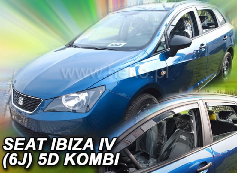 Ανεμοθραυστες Για Seat Ibiza 5D 2008+ Combi Σετ Αυτοκινητου Απο Ευκαμπτο Φιμε Πλαστικο HEKO - 4 Τεμ.