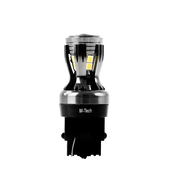 P27W 3156 12/24V W2.5X16D 3,3W 14XSMD LED Λευκο Canbus Blister  M-TECH - 1τεμ. - Thumbnail 2