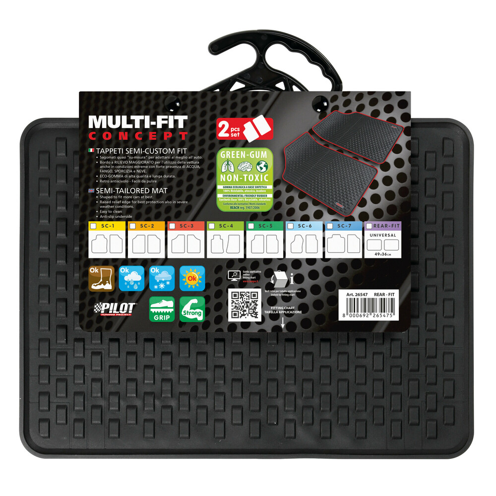 Πατακια Λαστιχο Multi-fit Custom Rear-fit Πισινα 49χ37 Μη Τοξικο Υλικο LAMPA - 2 Τεμ. - Thumbnail 3