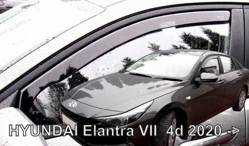 Ανεμοθραυστες Για Hyundai Elantra 4D 2020+ Ζευγαρι Απο Ευκαμπτο Φιμε Πλαστικο HEKO - 2 Τεμ.
