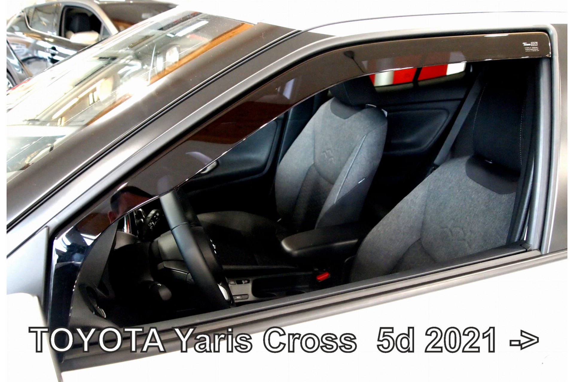Ανεμοθραυστες Για Toyota Yaris Cross 5D 2021+ Ζευγαρι Απο Ευκαμπτο Φιμε Πλαστικο HEKO - 2 Τεμ.