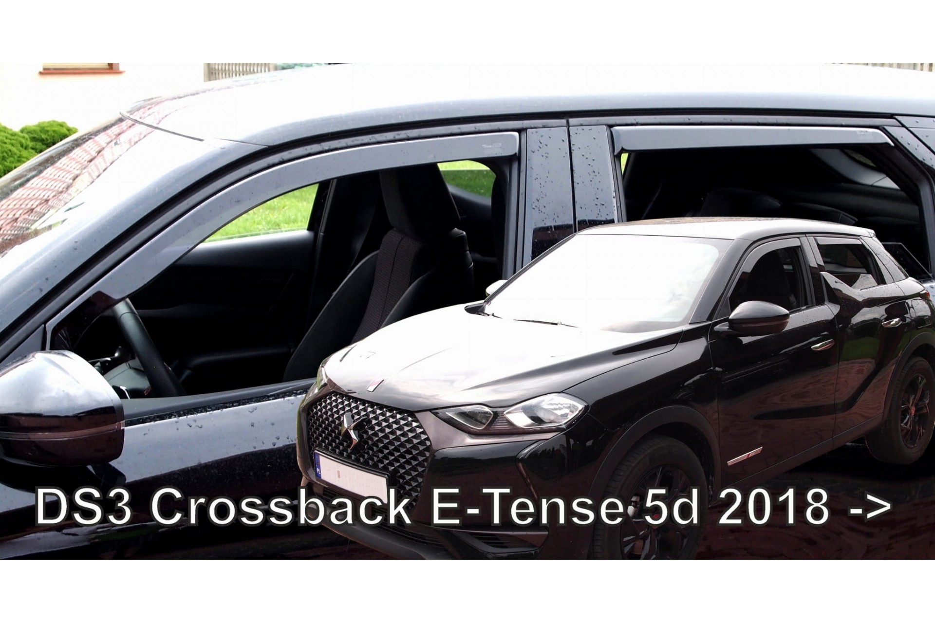 Ανεμοθραυστες Για DS3 Crossback E-tense 5D 2018+ Σετ Αυτοκινητου Απο Ευκαμπτο Φιμε Πλαστικο HEKO - 4 Τεμ.