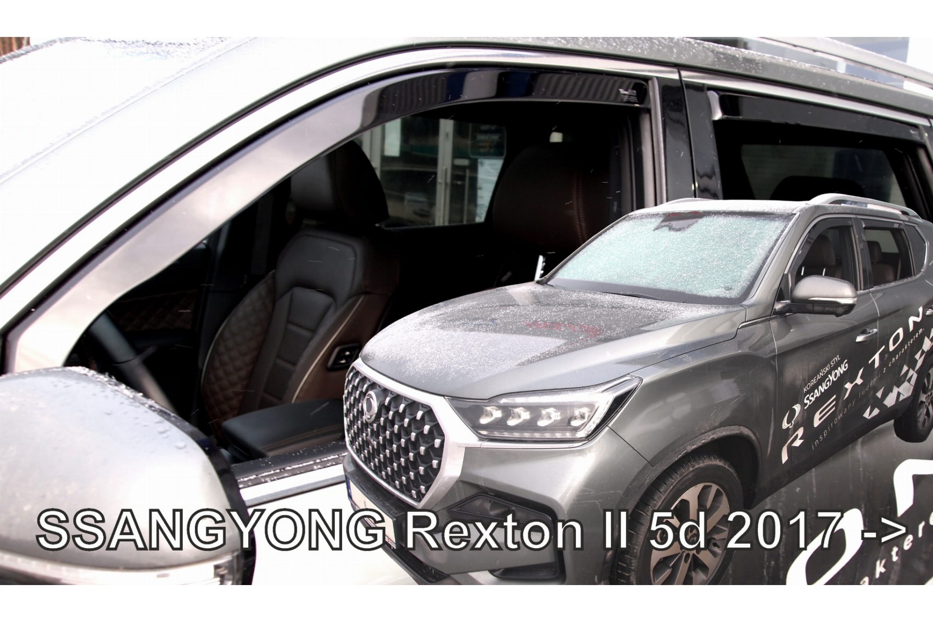 Ανεμοθραυστες Για Ssangyong Rexton 5D 2017+ Σετ Αυτοκινητου Απο Ευκαμπτο Φιμε Πλαστικο HEKO - 4 Τεμ.