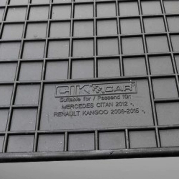CIK - Πατακια Αυτοκινητου Απο Λαστιχο Για Mercedes Citan W415 2θεσιο 2012-2021 / Renault Kangoo 2θεσιο 2008-2021 Σε Μαυρο Χρωμα Με Κουμπωματα - 2 Τεμ. (RM.ME.0005/CK) - Thumbnail 3