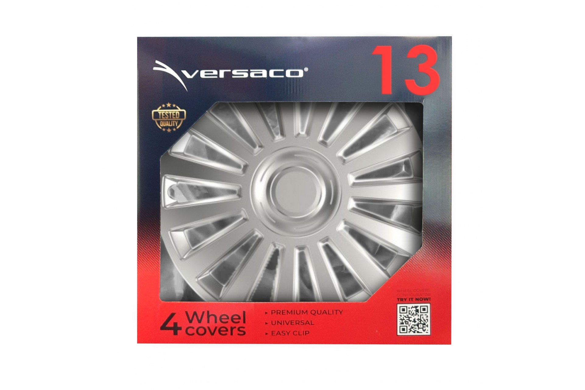 AMIO - Τασια 13" Hubcap Luxury Ασημι - Σετ 4 Τεμ. Σε Κουτι (1037/AM) - Thumbnail 2