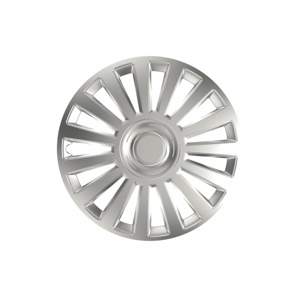 AMIO - Τασια 15" Hubcap Luxury Ασημι - Σετ 4 Τεμ. Σε Κουτι (1273/AM)