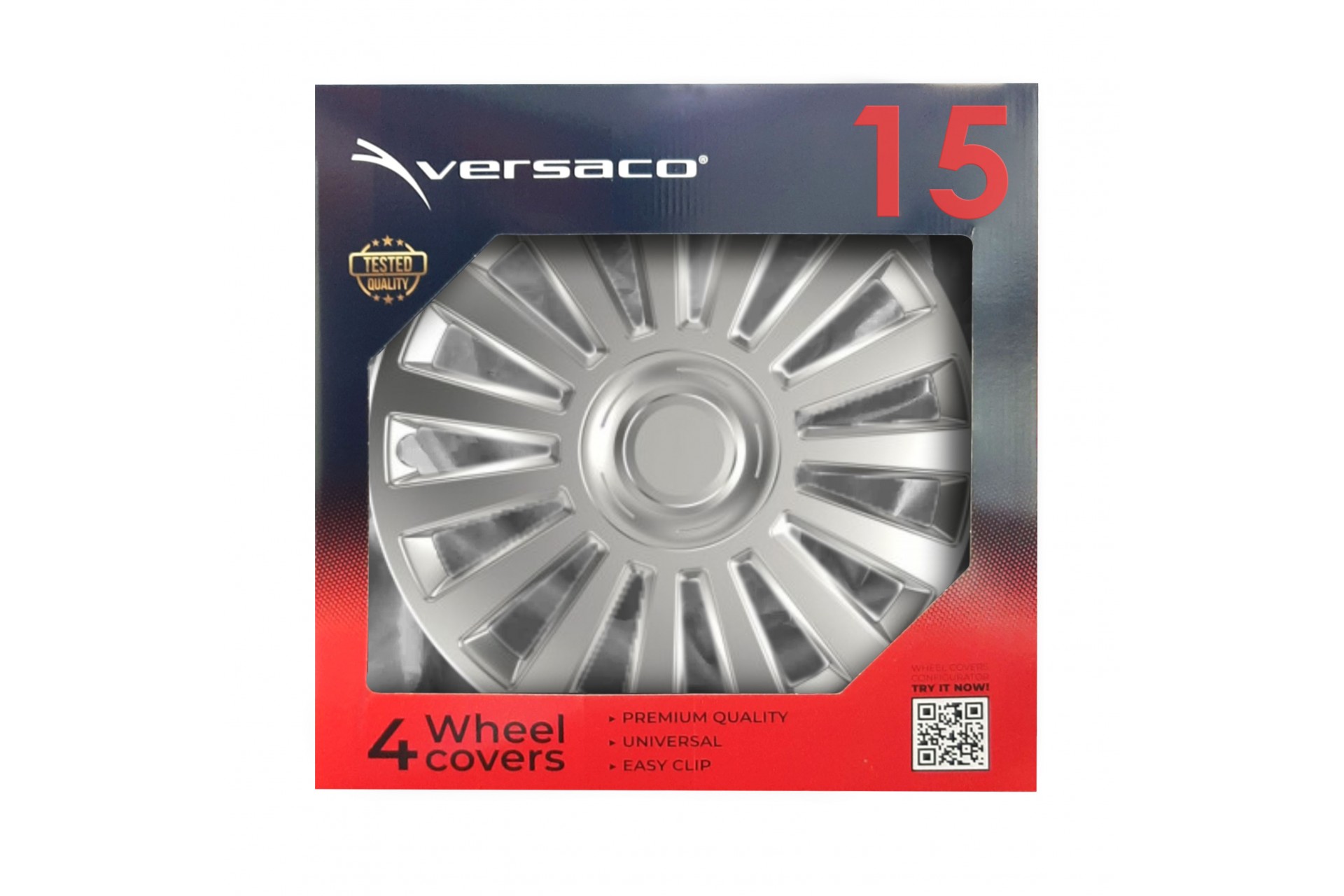 AMIO - Τασια 15" Hubcap Luxury Ασημι - Σετ 4 Τεμ. Σε Κουτι (1273/AM) - Thumbnail 2