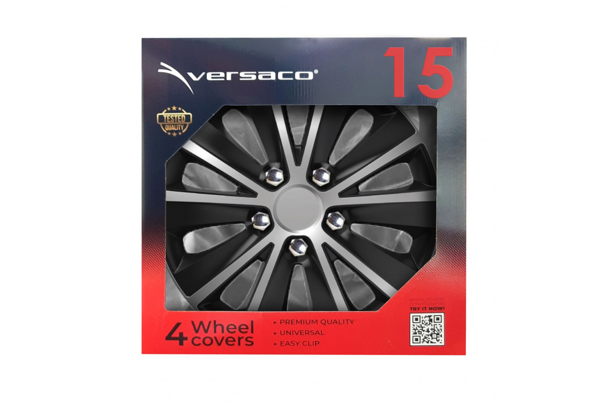 AMIO - Τασια 15" Rapide Nc Silver Black - Σετ 4 Τεμ. Σε Κουτι (0358/AM) - Thumbnail 2
