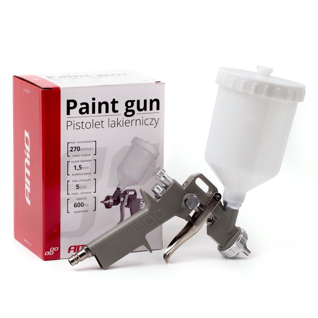 AMIO - Πιστολι Αερος Βαφης 5 Bar Με Δοχειο 600ML PT-11 - 1 Τεμ. (02628/AM) - Thumbnail 6