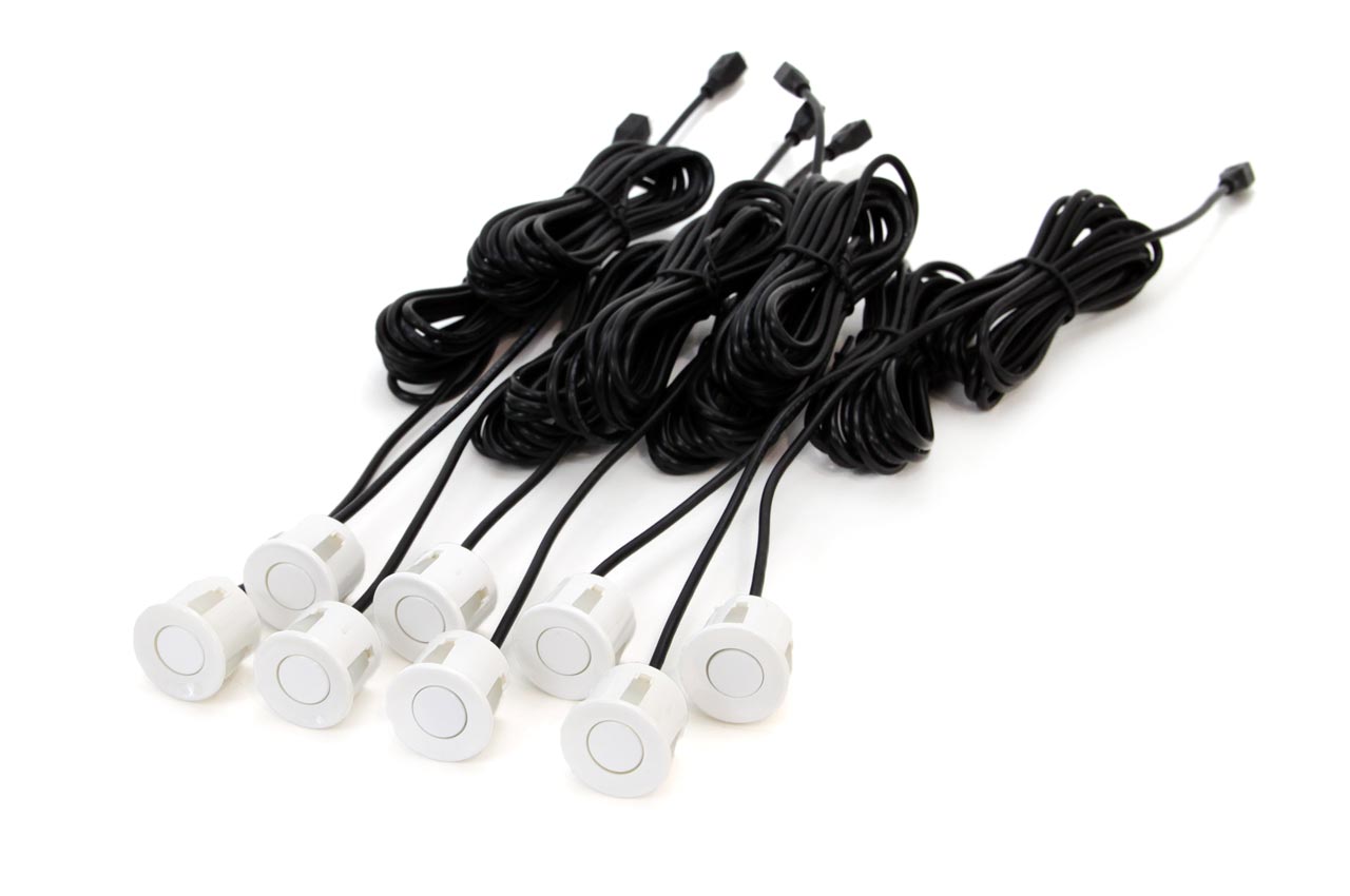 AMIO – Σύστημα Παρκαρίσματος 12V Με 8 Αισθητήρες 22MM Λευκό & Οθόνη LED Graf Για Απόλυτο Έλεγχο Απόστασης Και Ασφαλές Παρκάρισμα – 1 Τεμ. (01600/AM) - Thumbnail 4
