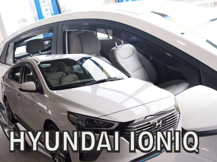 Ανεμοθραυστες Για Hyundai Ioniq 5D 2016+ Σετ Αυτοκινητου Απο Ευκαμπτο Φιμε Πλαστικο HEKO - 4 Τεμ.