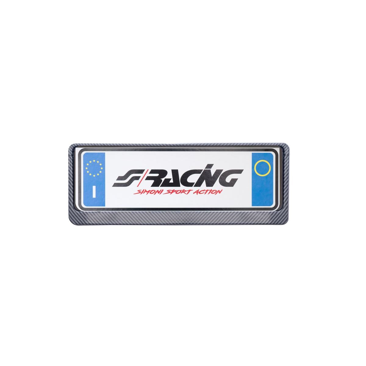 Πλαισιο Πινακιδας Carbon Look Εμπρος SIMONI RACING 37 X 13 Cm - 1 Tem.