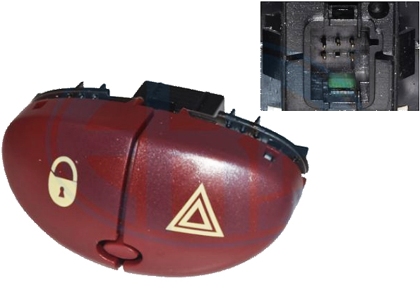 Διακοπτης Για Peugeot 206 1998+ 5PIN Αλαρμ ORIG.6554.L0 - Thumbnail 2