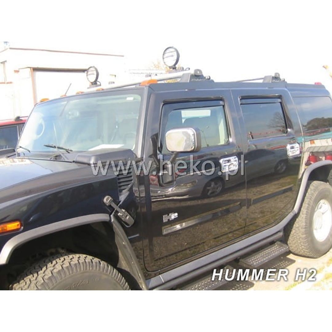 Ανεμοθραυστες Για Hummer H2 2002-2009 5D Σετ Αυτοκινητου Απο Ευκαμπτο Φιμε Πλαστικο HEKO - 4 Τεμ.
