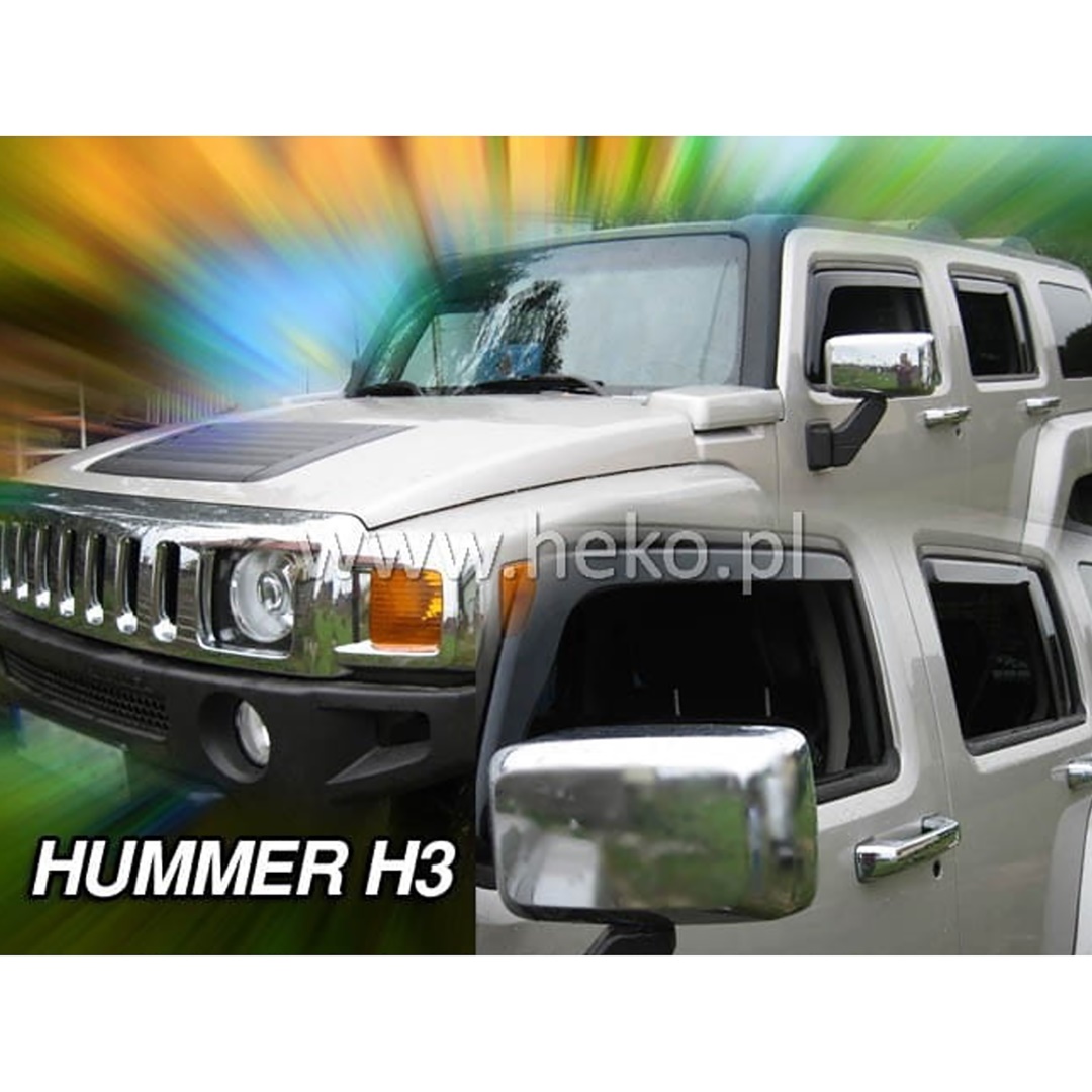 Ανεμοθραυστες Για Hummer H3 2006-2010 5D Σετ Αυτοκινητου Απο Ευκαμπτο Φιμε Πλαστικο HEKO - 4 Τεμ.