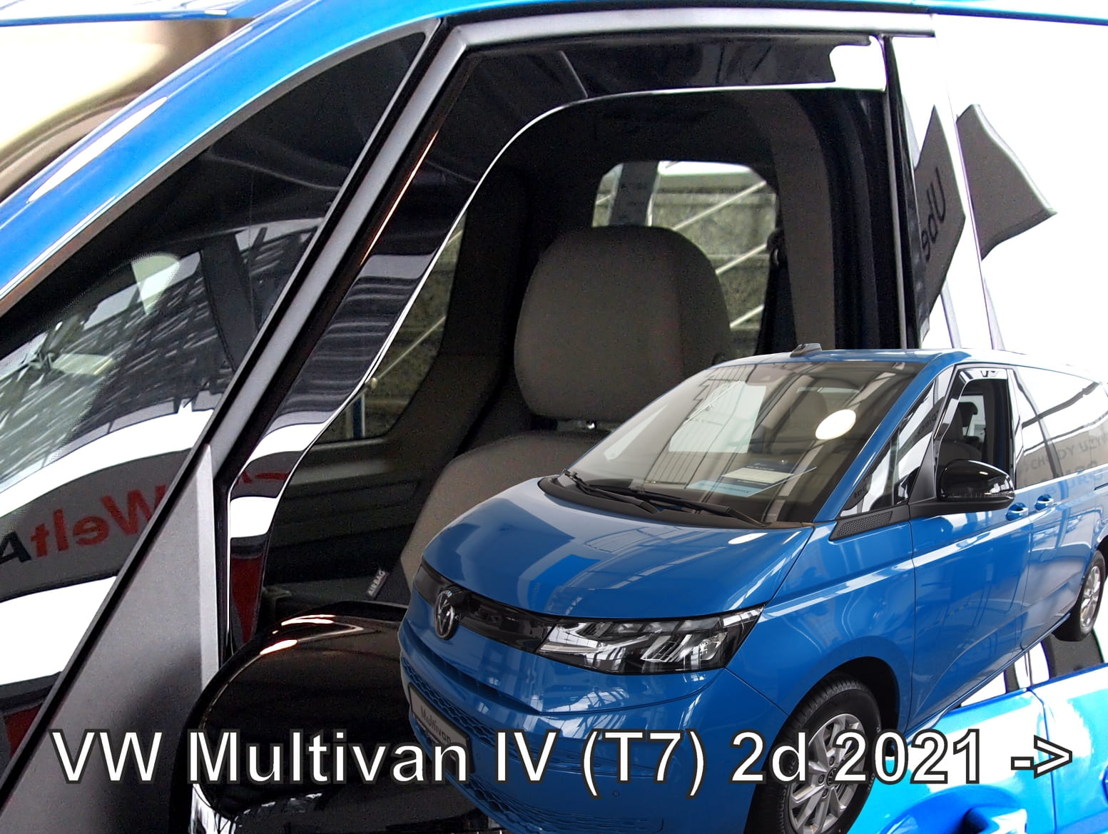 Ανεμοθραυστες Για Vw Multivan T7 2D 2021+ Ζευγαρι Απο Ευκαμπτο Φιμε Πλαστικο HEKO - 2 Τεμ.
