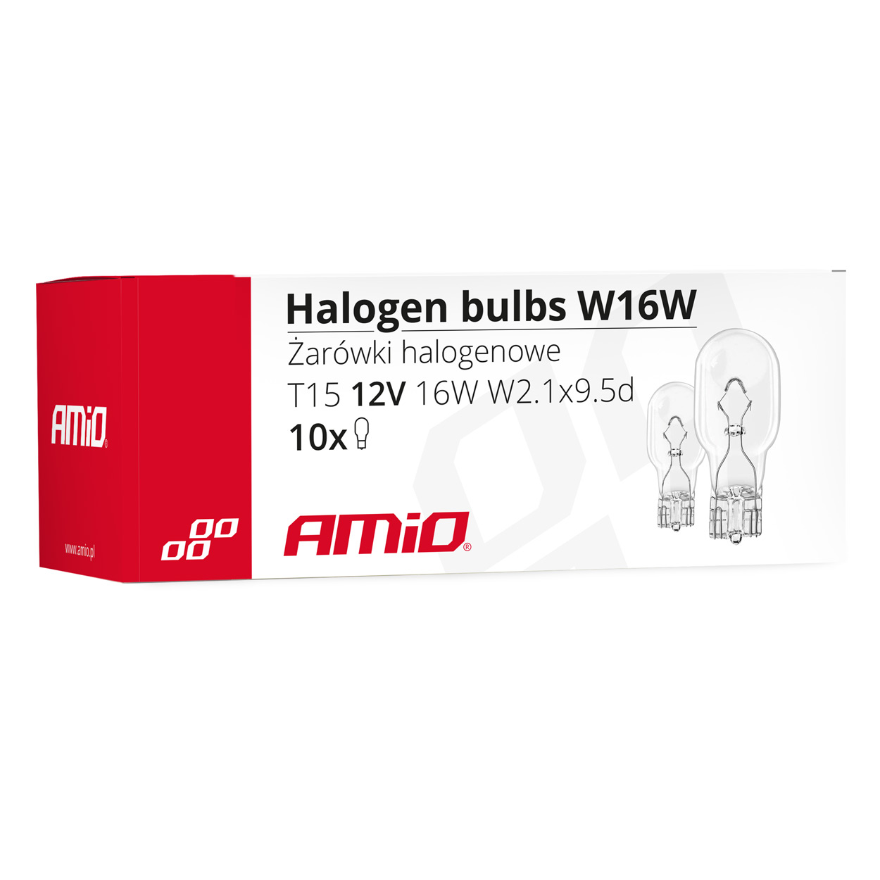AMIO - W16W 12V 16W W2,1X9,5D (καρφωτο Ακαλυκο) Αλογονου - 10τεμ. (02549/AM) - Thumbnail 3