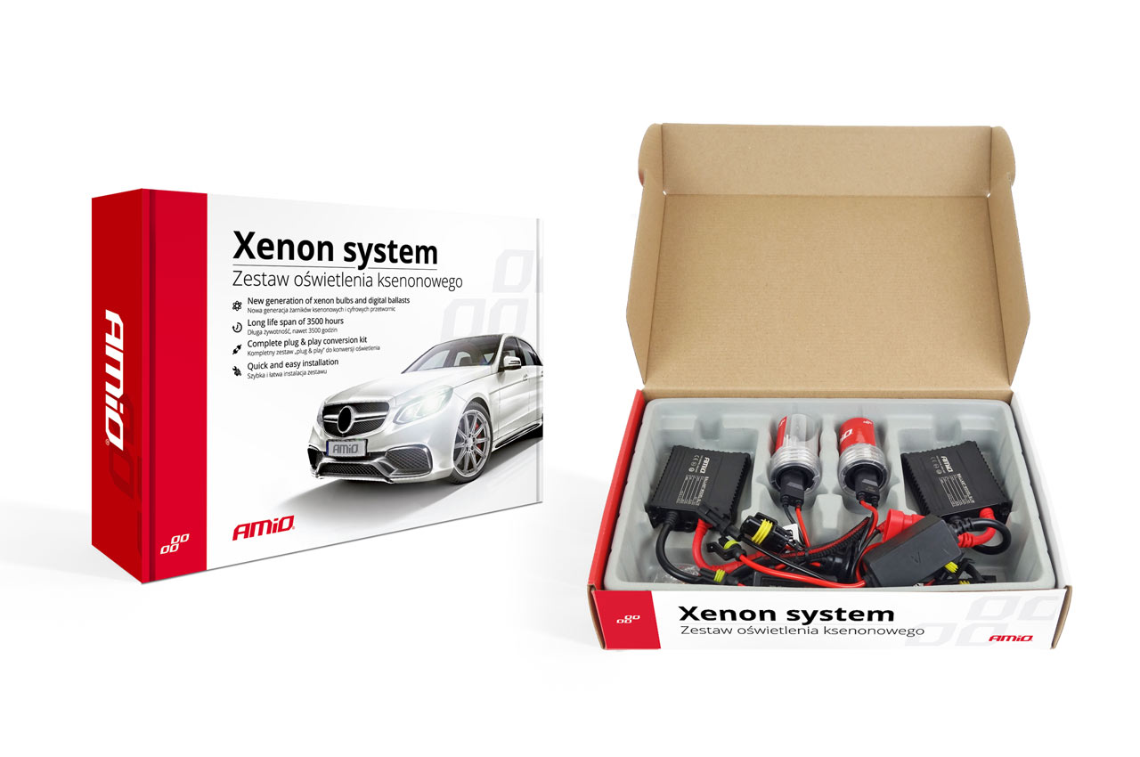 AMIO - Kit Xenon H1 4300K 35W 12V Με Slim Ballast Για Φυσικό Φωτισμό Δρόμου Και Καθαρή Δέσμη Με Εύκολη Εγκατάσταση Σε Περιορισμένο Χώρο - 1 Σετ (01935/AM) - Thumbnail 2